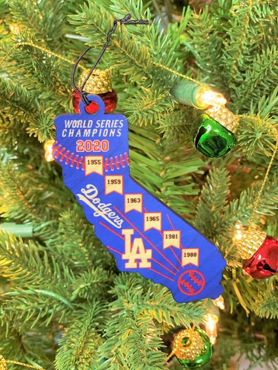 LA Dodgers Christmas California Ornament 2020