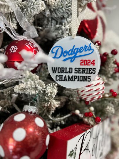 Dodgers World Series Champions Ornament