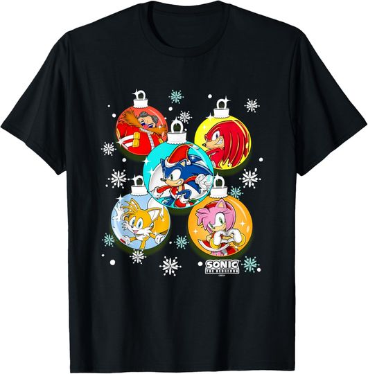 Discover Sonic The Hedgehog Christmas X-Mas Globes Decorations T-Shirt