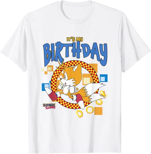 Discover Sonic The Hedgehog Birthday It's My B-Day Tails T-Shirt