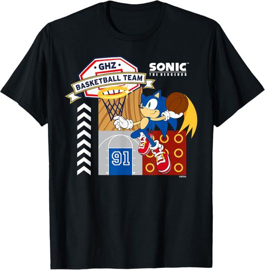 Discover Sonic The Hedgehog - GHZ Basketball Team T-Shirt