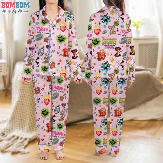 Descendants Zombies World Tour Pajamas Set, Descendants Zombies Worlds Collide Tour Pajamas