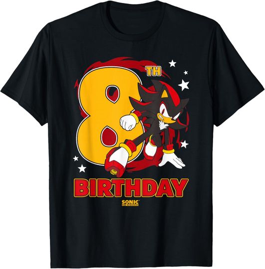 Discover Sonic The Hedgehog Epic Shadow 8th Birthday Big Chest Logo T-Shirt