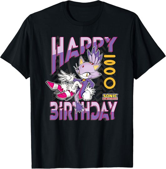 Discover Sonic The Hedgehog Happy Birthday Blaze Grid Chest Poster T-Shirt