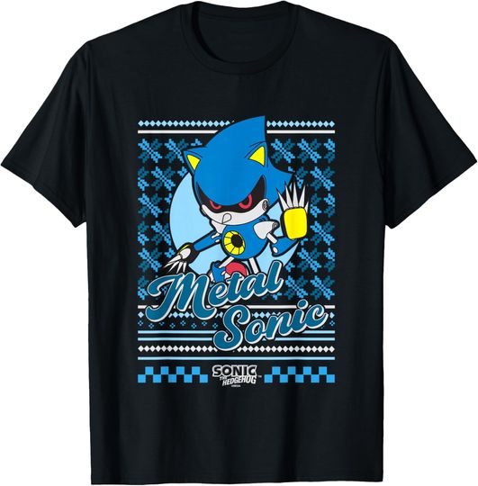 Discover Sonic The Hedgehog Christmas Metal Sonic Ugly Sweater T-Shirt