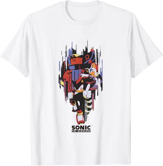 Discover Sonic The Hedgehog Omega Rouge & Shadow Teamup T-Shirt