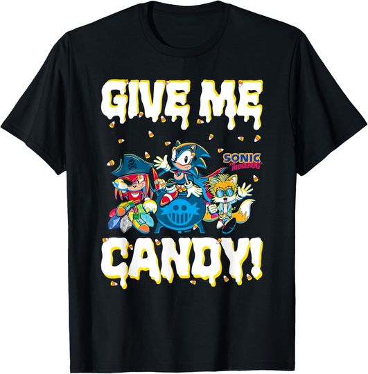 Discover Sonic The Hedgehog Halloween Give Me Candy Costumed Pals T-Shirt