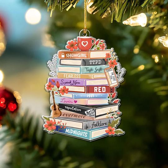 Acrylic Music Tour Book Ornament 2025, Gift for Music Lovers, Music Holiday Keepsake, Concert Fan Gift, Music Lover Gift, Pop Album Ornament