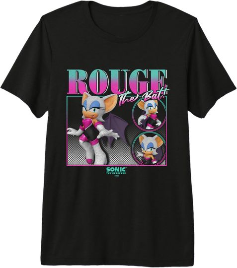 Discover Sonic The Hedgehog Rouge The Bat Vintage Portrait Premium Tri-blend T-Shirt