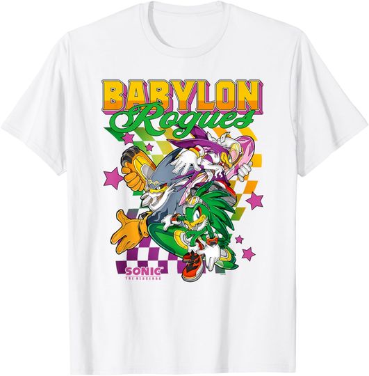 Discover Sonic The Hedgehog Babylon Rogues Crew Retro Chest Poster T-Shirt
