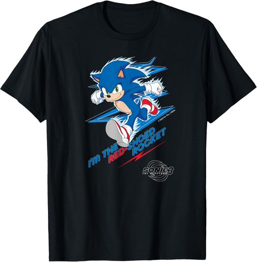 Discover Sonic the Hedgehog 3 - Sonic "I'm the Red-Shoed Rocket" T-Shirt