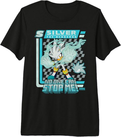 Discover Sonic The Hedgehog Silver The Hedgehog Racing Poster Premium Tri-blend T-Shirt