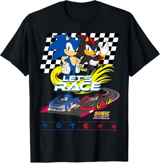 Discover Sonic Racing CrossWorlds - Sonic VS Shadow Let's Race T-Shirt