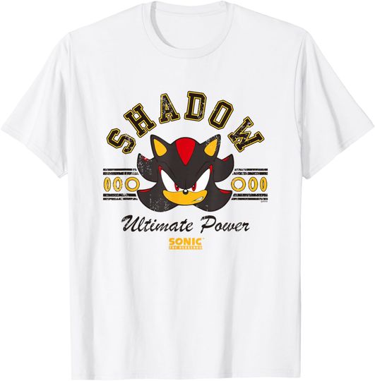 Discover Sonic The Hedgehog Shadow Ultimate Power Vintage Logo T-Shirt