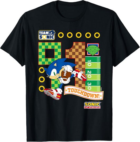 Discover Sonic The Hedgehog - Team Sonic Touchdown T-Shirt