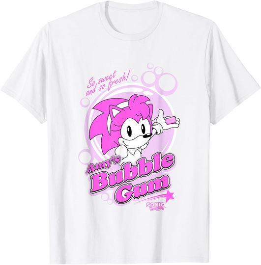 Discover Sonic The Hedgehog Amy's Bubble Gum Sweet And Fresh Retro T-Shirt