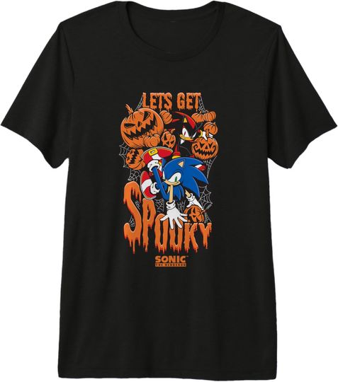 Sonic The Hedgehog Halloween Let's Get Spooky Sonic & Shadow Premium Tri-blend T-Shirt