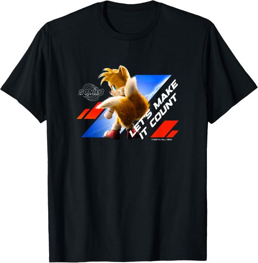 Discover Sonic the Hedgehog 3 - Tails "Let's Make it Count" T-Shirt