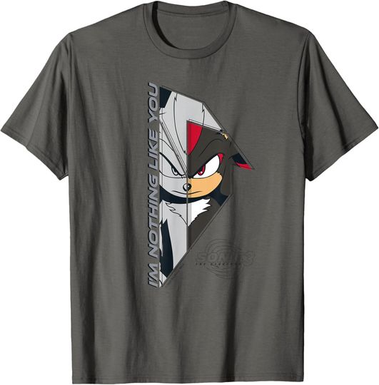 Discover Sonic the Hedgehog 3 - Shadow "I'm Nothing Like You" T-Shirt