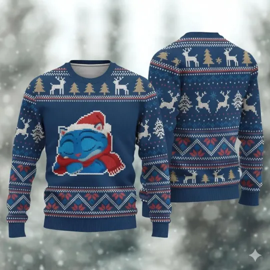 Discover 2025 Christmas Derpy Tiger Ugly Christmas Sweater