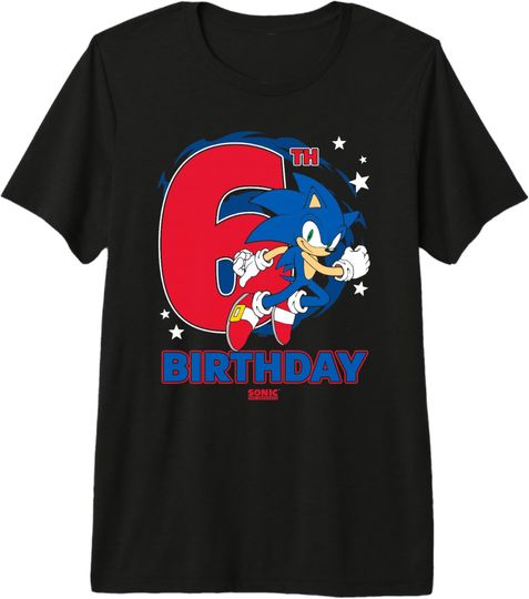 Discover Sonic The Hedgehog Epic Sonic 6th Birthday Big Chest Logo Premium Tri-blend T-Shirt