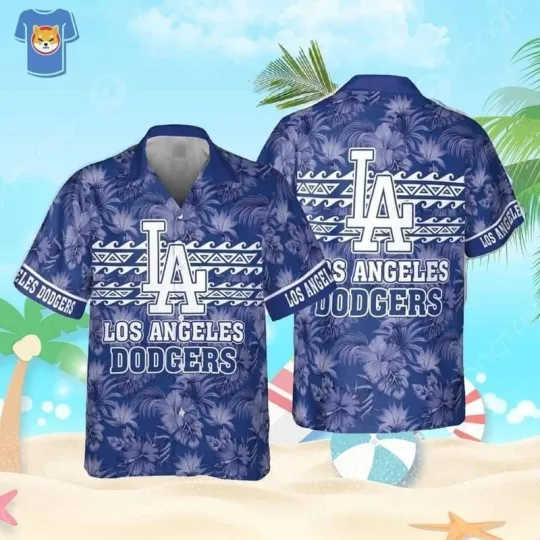 LA Dodgers Baseball Team Hawaiian Shirt