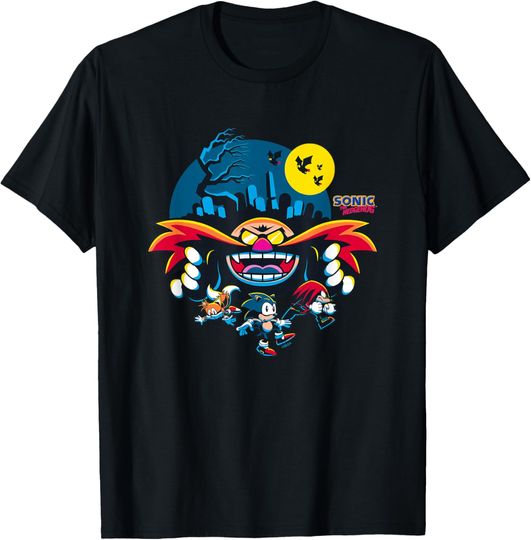 Discover Sonic The Hedgehog Halloween Friends Haunted By Eggman T-Shirt