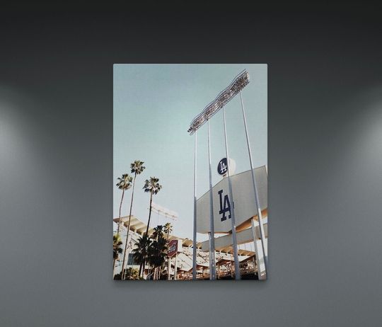 Los Angeles Print, LA Wall Art, California Travel Wall Art, Los Angeles Poster Canvas, United States Canvas, Dodgers Baseball Wall Art