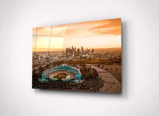 Discover LA Baseball Dodger Stadium Wall Art Tempered Glass Poster Without Frame Baseball Fan Player Trainer Gift Sport Wall Art Office Home Decor