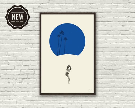 Discover DODGERS, FRD Valenzuela, Poster, Art Print, Blue, Dodger Stadium - Vintage, Baseball, World Series, Minimalist, Modern, California