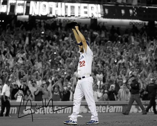 Discover Clayton Kershaw LA Dodgers No-Hitter Game Signed Photo Autograph Print Poster Wall Art Home Decor