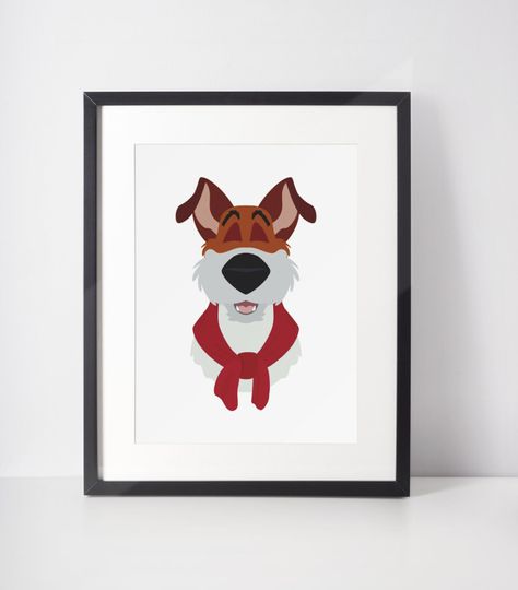 Discover Dodger Dog Minimalist Art Print | Oliver & Company (Digital Download)