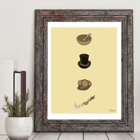 Discover Oliver Twist Minimalist Art Print: Broadway Musical Theater Gift (Digital Download)