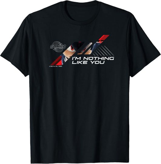 Discover Sonic the Hedgehog 3 - Shadow "I'm Nothing Like You" T-Shirt