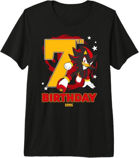 Discover Sonic The Hedgehog Epic Shadow 7th Birthday Big Chest Logo Premium Tri-blend T-Shirt