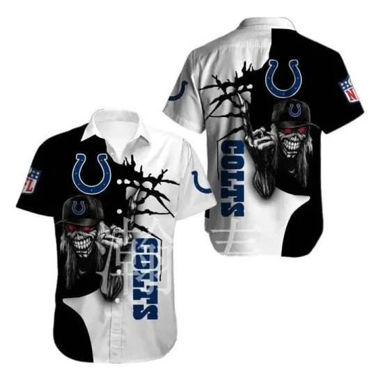 Indianapolis Colts Halloween Iron Maiden Hawaiian Shirt