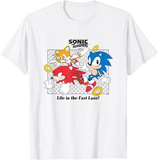 Discover Sonic The Hedgehog Life In The Fast Lane Tails & Knuckles T-Shirt