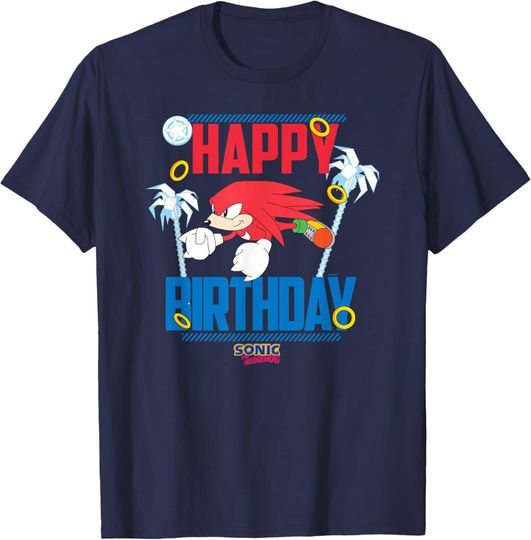 Discover Sonic The Hedgehog Happy Birthday Knuckles Big Chest Poster T-Shirt