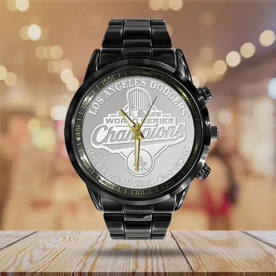Dodgers World Series 2025 Black Stainless Steel Watch