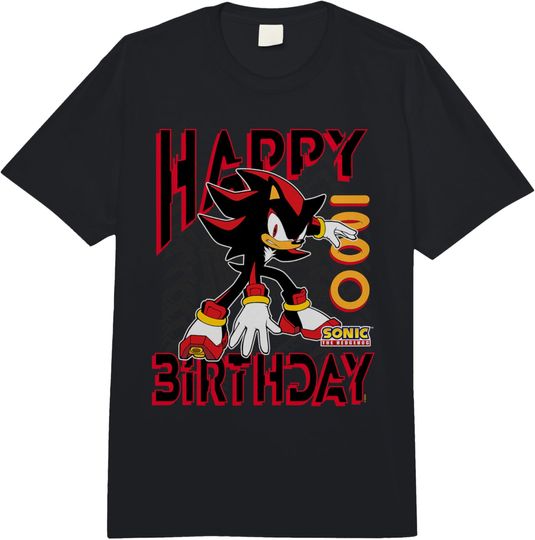 Discover Sonic The Hedgehog Happy Birthday Shadow Grid Chest Poster Comfort Colors Adult Heavyweight T-Shirt