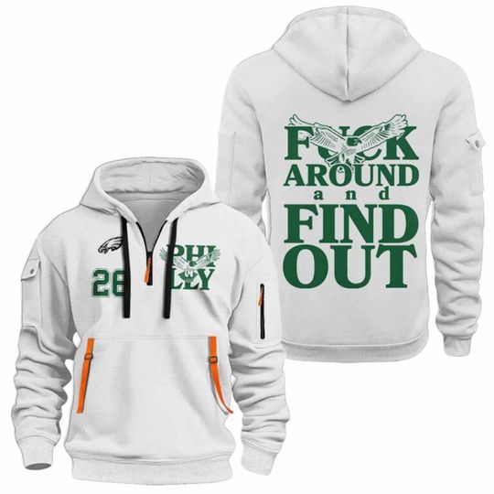 Eagles Fly Fck Around And Find Out Quarter Zip Hoodie