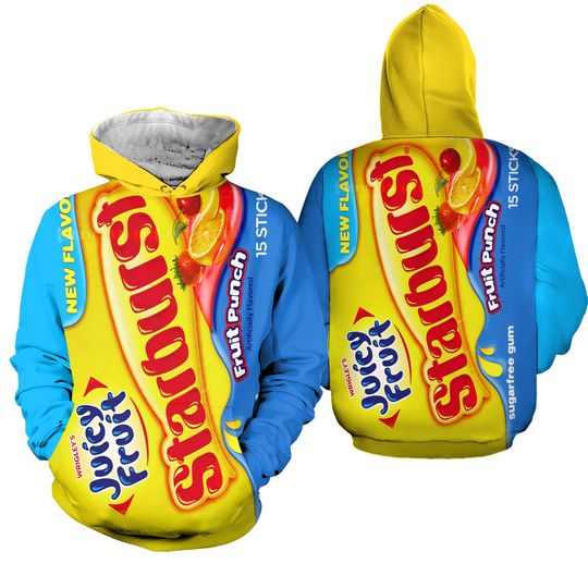 Fruit Juice Halloween Cosplay 3D Hoodie, Halloween Chew Hoodie, Halloween Costume For Family Shirt, Fruit Candy Halloween Gift