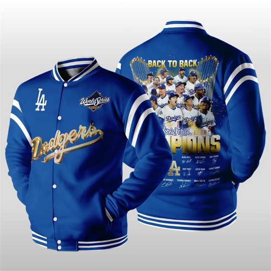 Discover Dodgers 9X World Series Champions 2025 Baseball Jacket