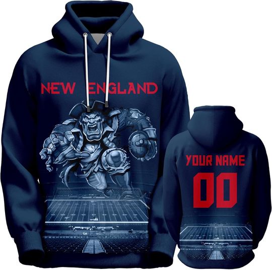 Discover Custom Football Hoodies Personalized 3D New England Sweatshirts