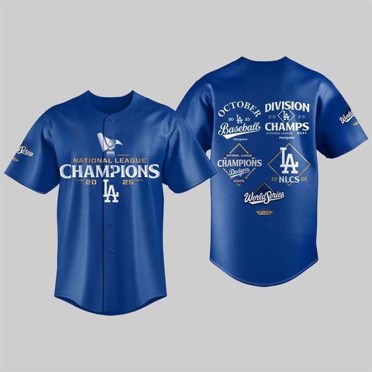 Discover Dodgers National League Champions World Series 2025 Jersey