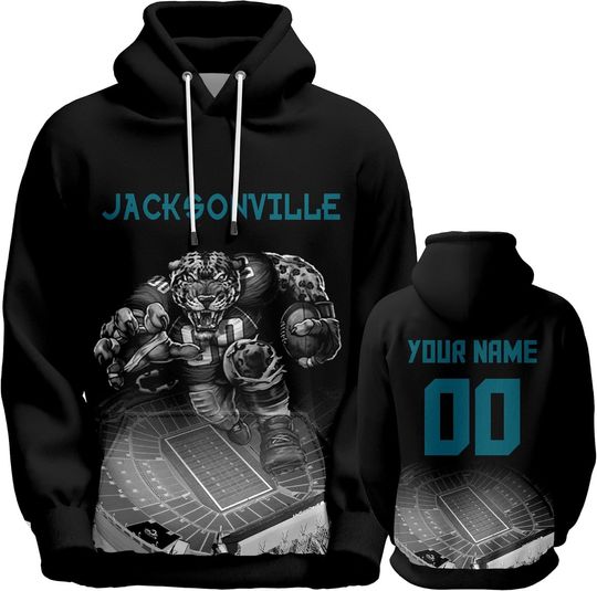 Discover Custom Football Hoodies Personalized 3D Jacksonville Sweatshirts