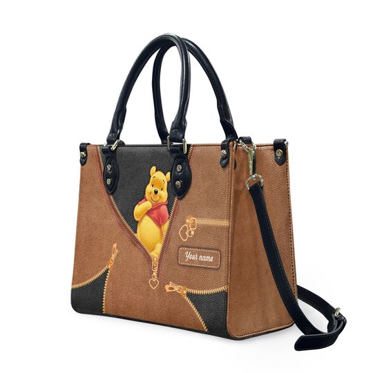 Winnie The Pooh Leather bag Handbag,Pooh Women Bags, Pooh Lover's Handbag, Leather Bag, Woman Handbag