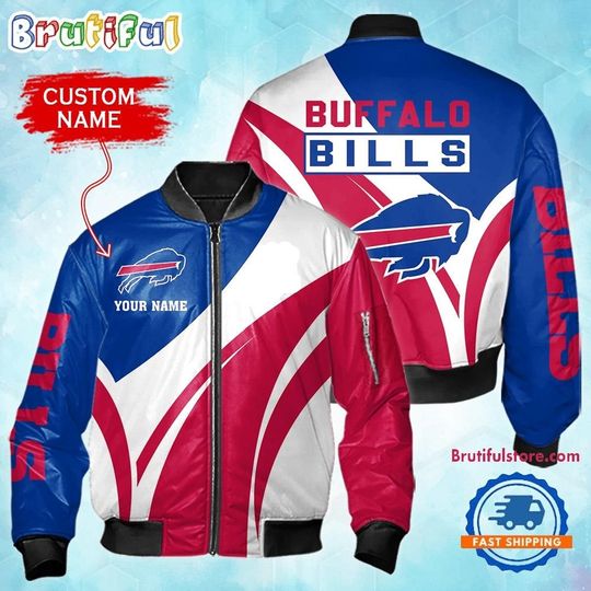 Buffalo Bills Football Team Logo Personalized Bomber Jacket