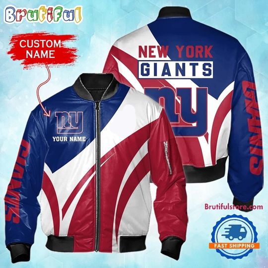 Discover New York Giants Football Team Logo Personalized Bomber Jacket