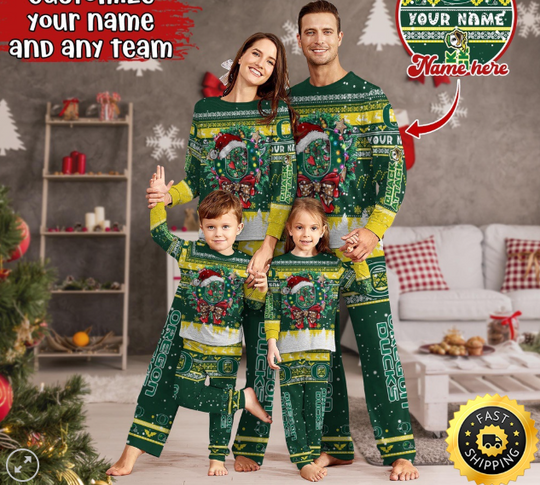 Oreg ducks Pajamas Christmas Pajamas For Sports Fan